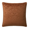 William Morris At Home Strawberry Thief Velvet Embossed 50cm x 50cm Filled Cushion Saffron
