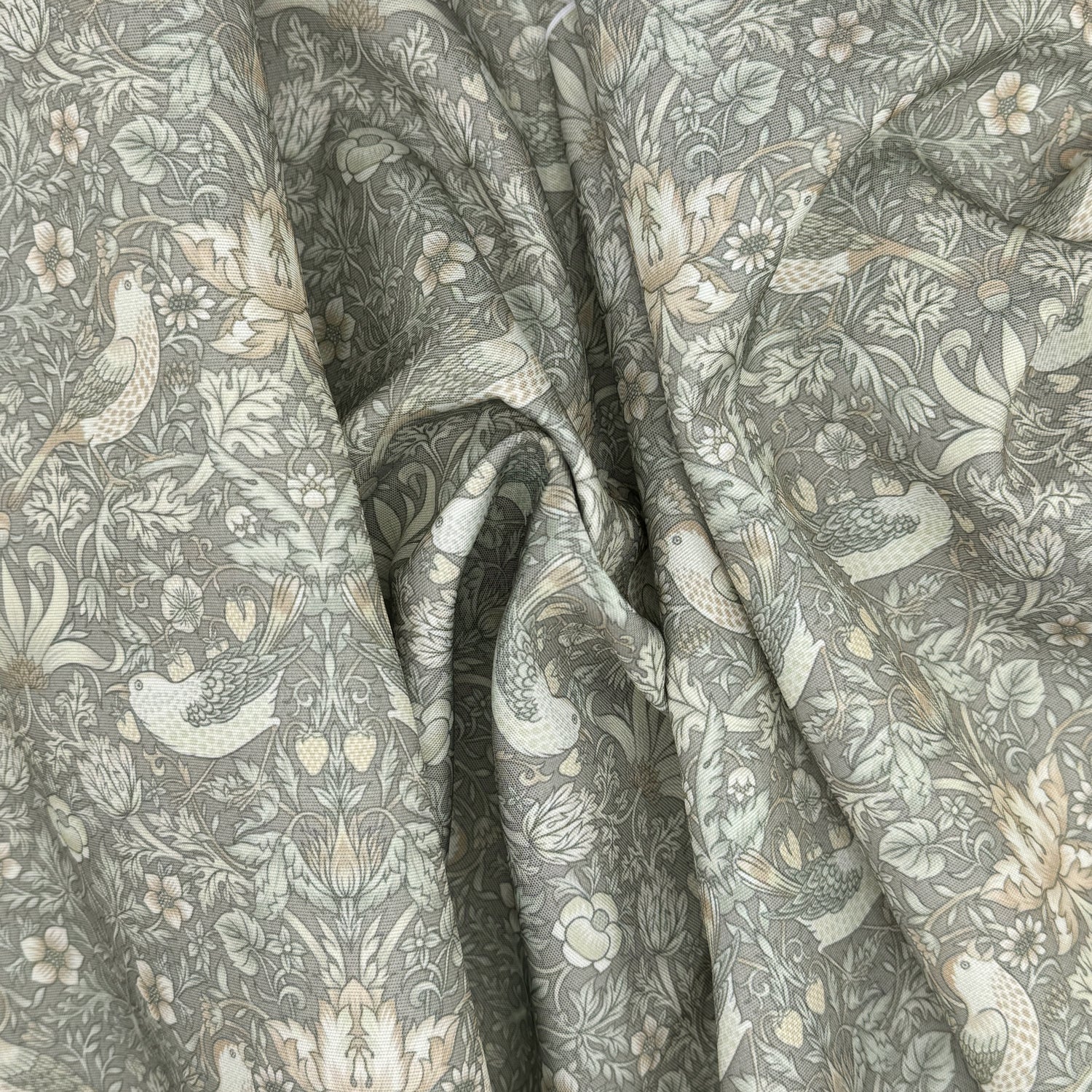 William Morris Strawberry Thief Outdoor Fabric Natural