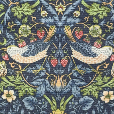 William Morris Strawberry Thief Outdoor Fabric Navy