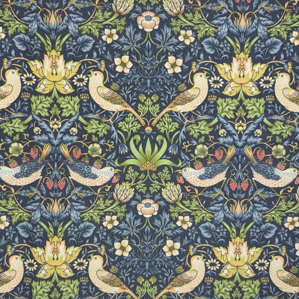 William Morris Strawberry Thief Outdoor Fabric Navy