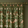 William Morris At Home Strawberry Thief Ready Made Blackout Curtains Nettle