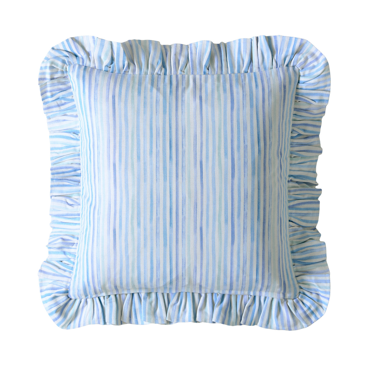 Bluebellgray Sunday Stripe 45cm x 45cm Filled Cushion Blue