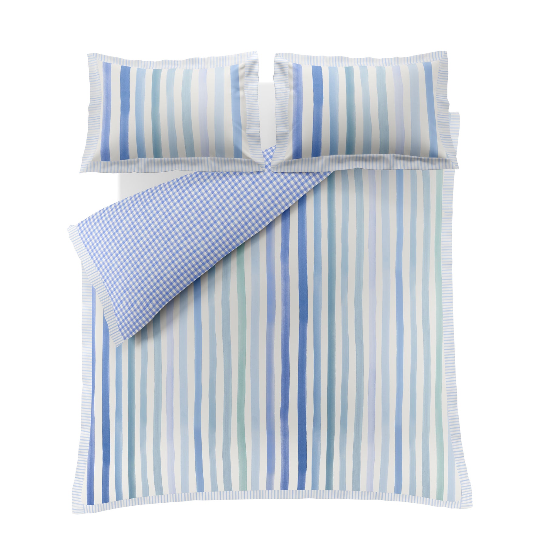 Bluebellgray Sunday Stripe Duvet Cover Bedding Set Blue