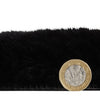 Super Teddy Double Faux Sheepskin 60cm x 180cm Rug Black