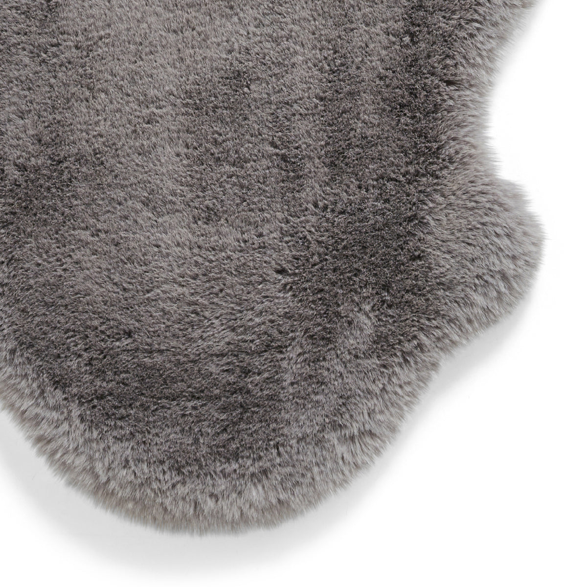 Super Teddy Double Faux Sheepskin 60cm x 180cm Rug Grey