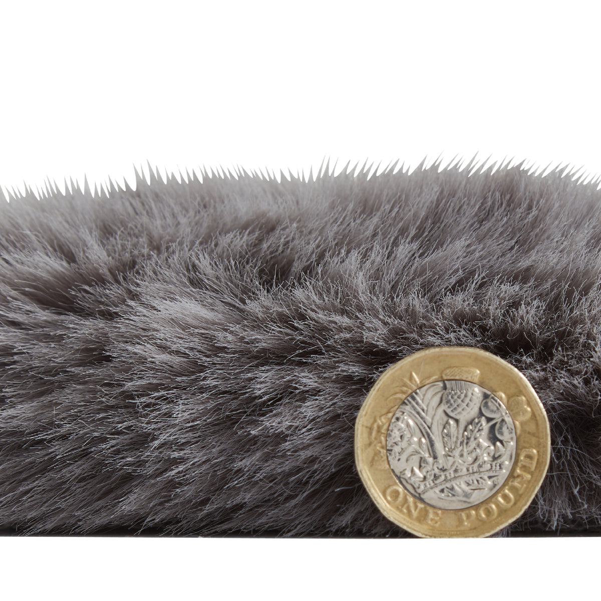 Super Teddy Double Faux Sheepskin 60cm x 180cm Rug Grey