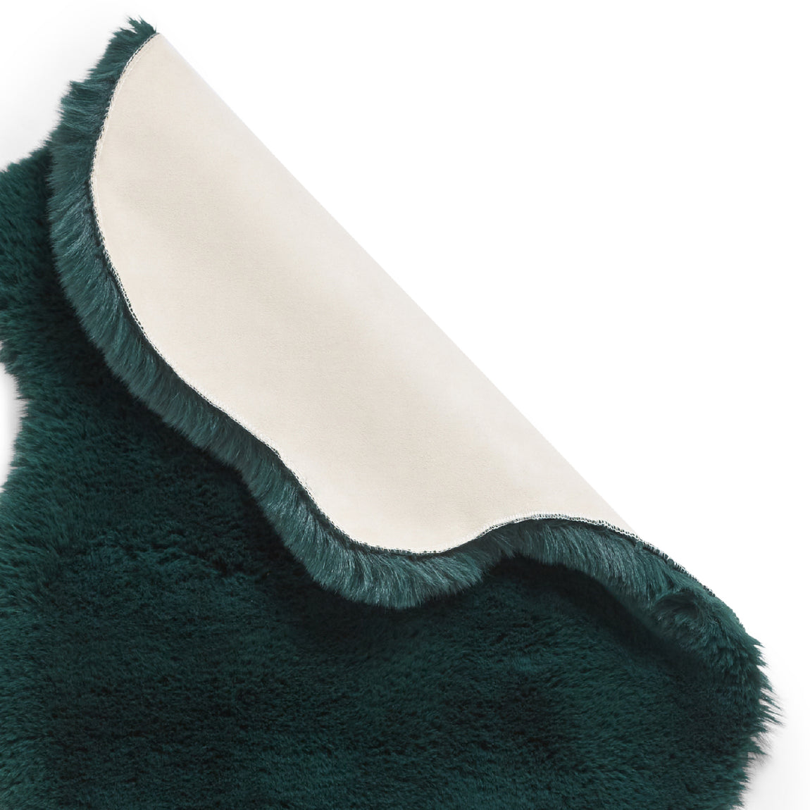 Super Teddy Double Faux Sheepskin 60cm x 180cm Rug Jewel Green