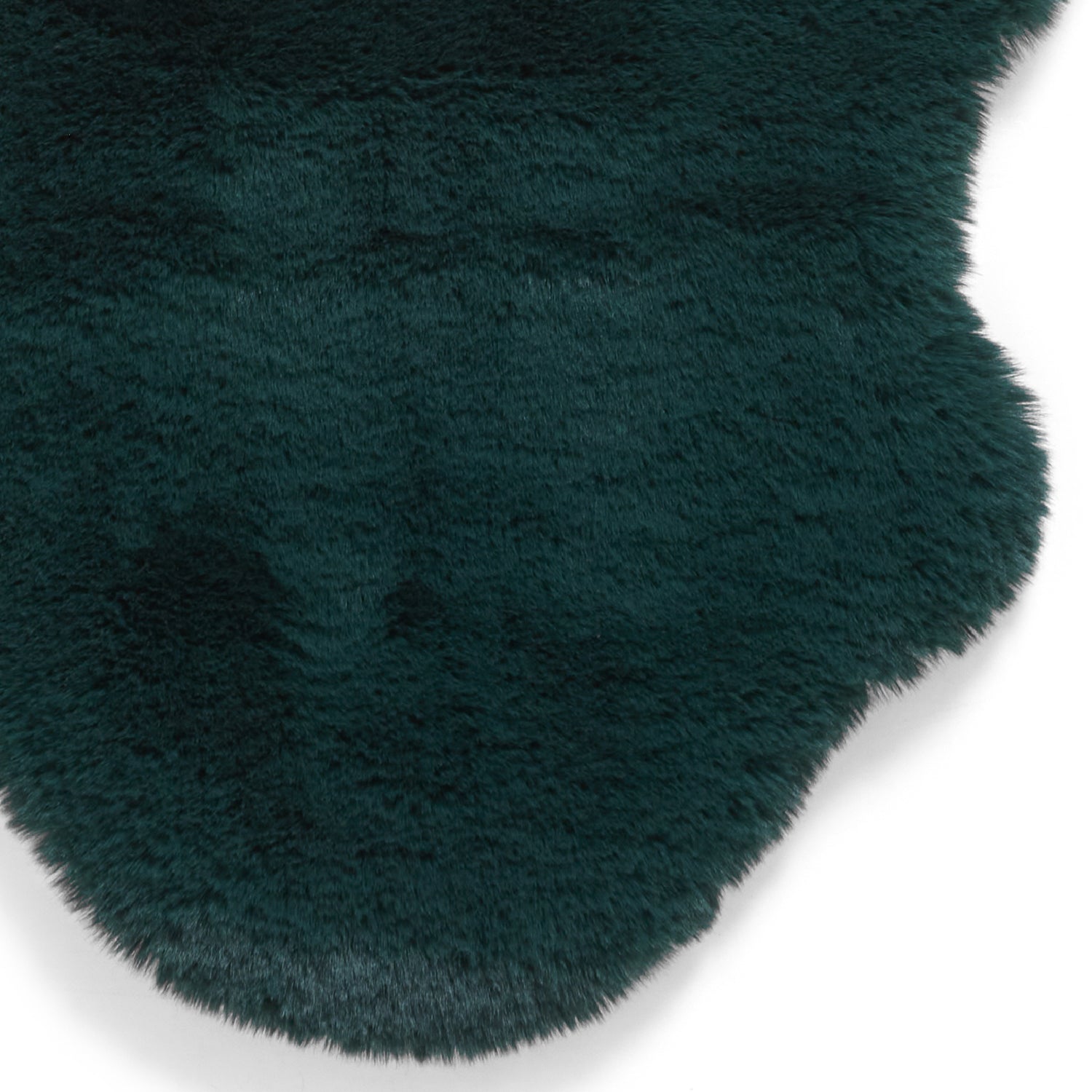 Super Teddy Double Faux Sheepskin 60cm x 180cm Rug Jewel Green