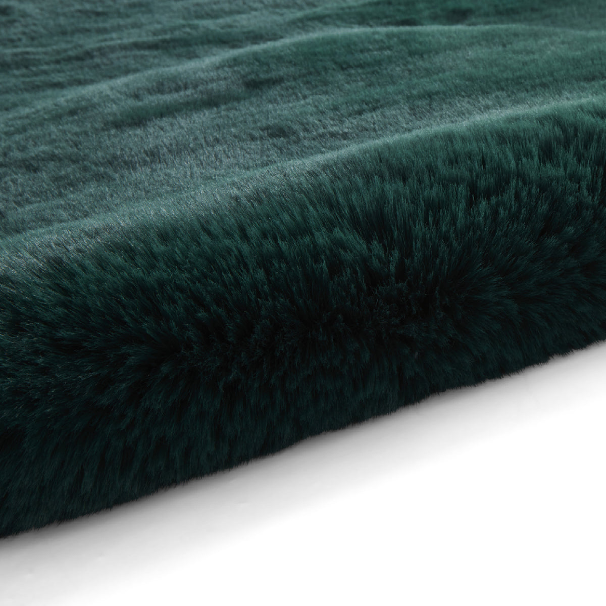 Super Teddy Double Faux Sheepskin 60cm x 180cm Rug Jewel Green