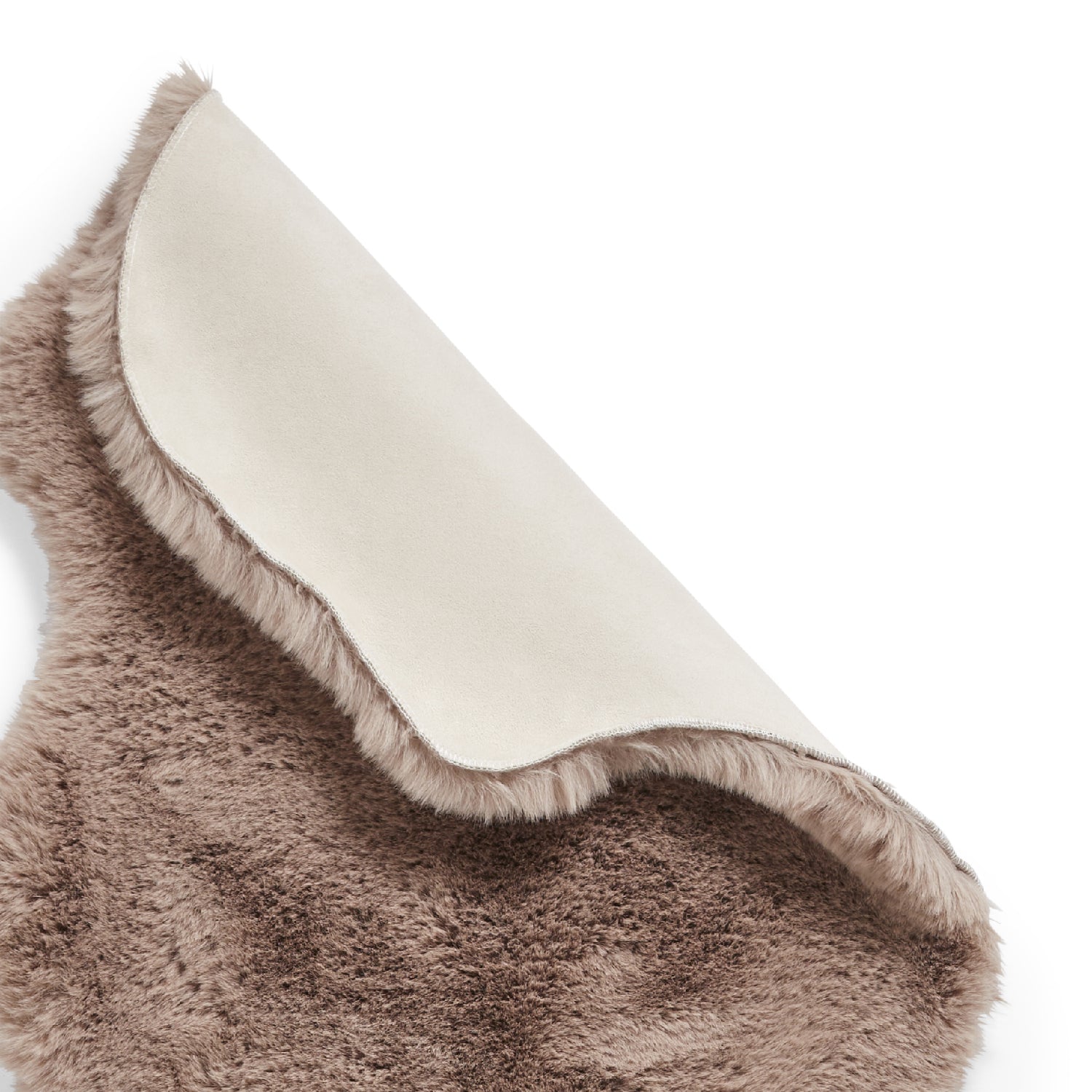 Super Teddy Single Faux Sheepskin 60cm x 90cm Rug Mink