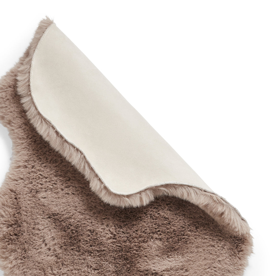 Super Teddy Single Faux Sheepskin 60cm x 90cm Rug Mink