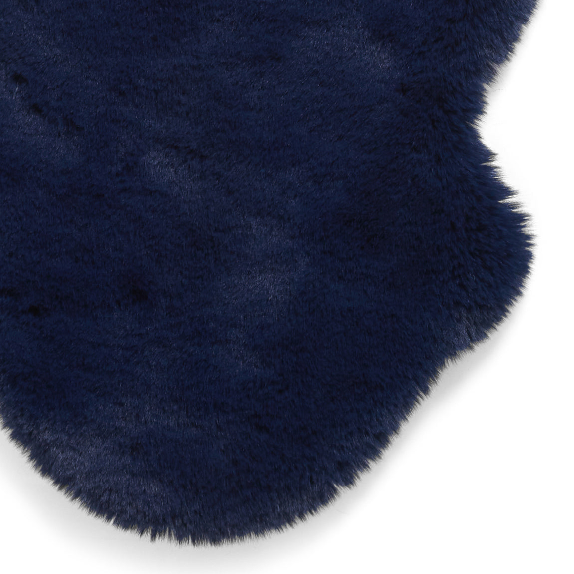 Super Teddy Single Faux Sheepskin 60cm x 90cm Rug Navy