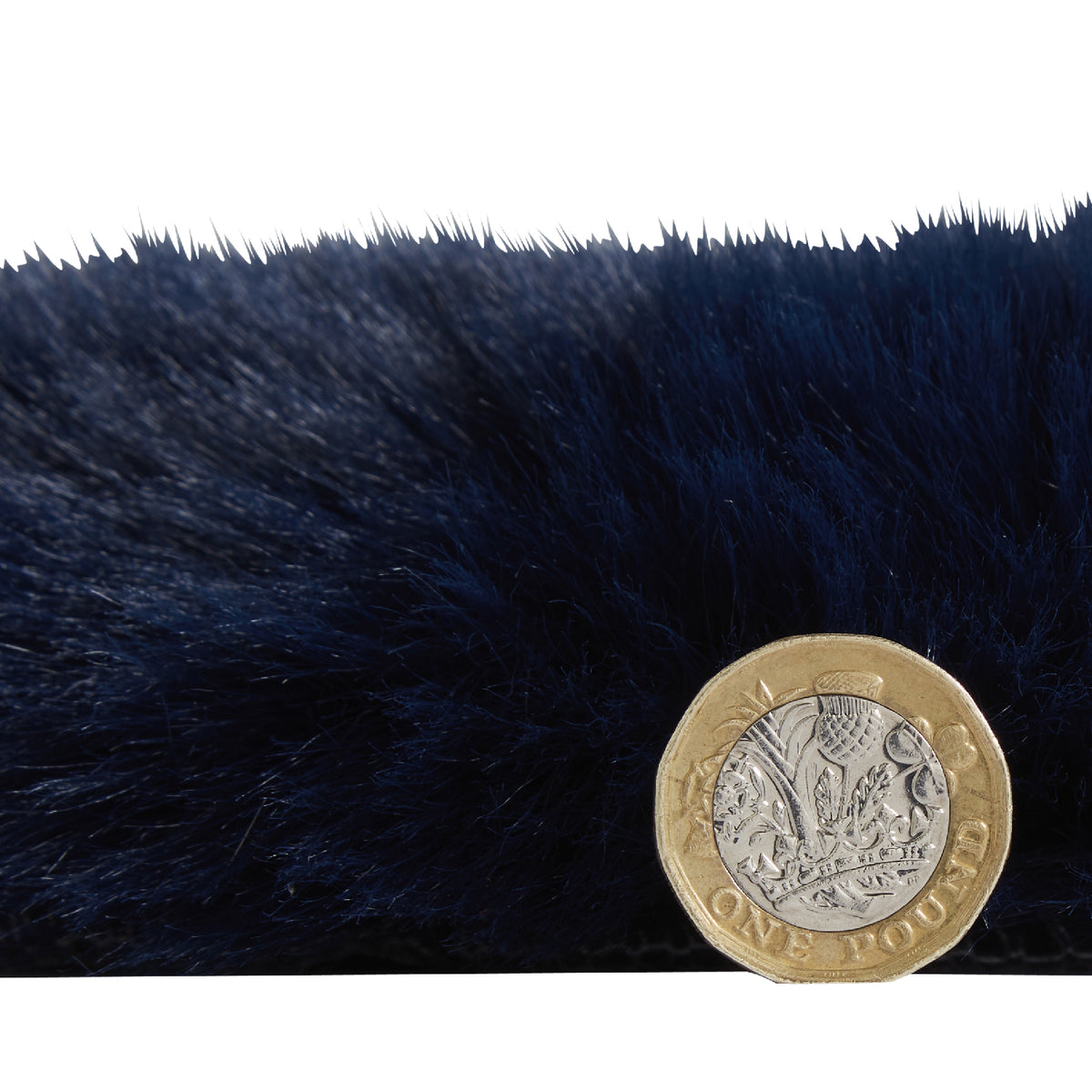 Super Teddy Double Faux Sheepskin 60cm x 180cm Rug Navy