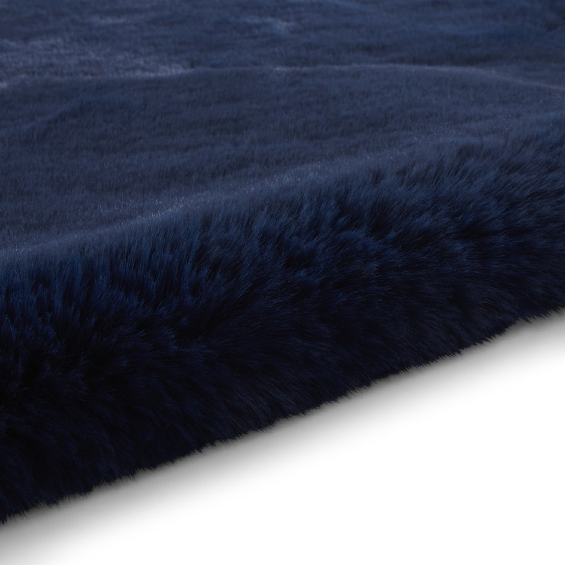 Super Teddy Single Faux Sheepskin 60cm x 90cm Rug Navy