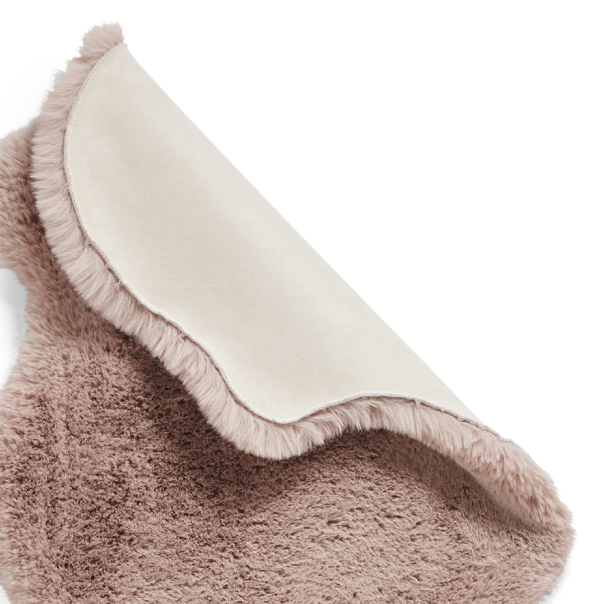 Super Teddy Double Faux Sheepskin 60cm x 180cm Rug Rose