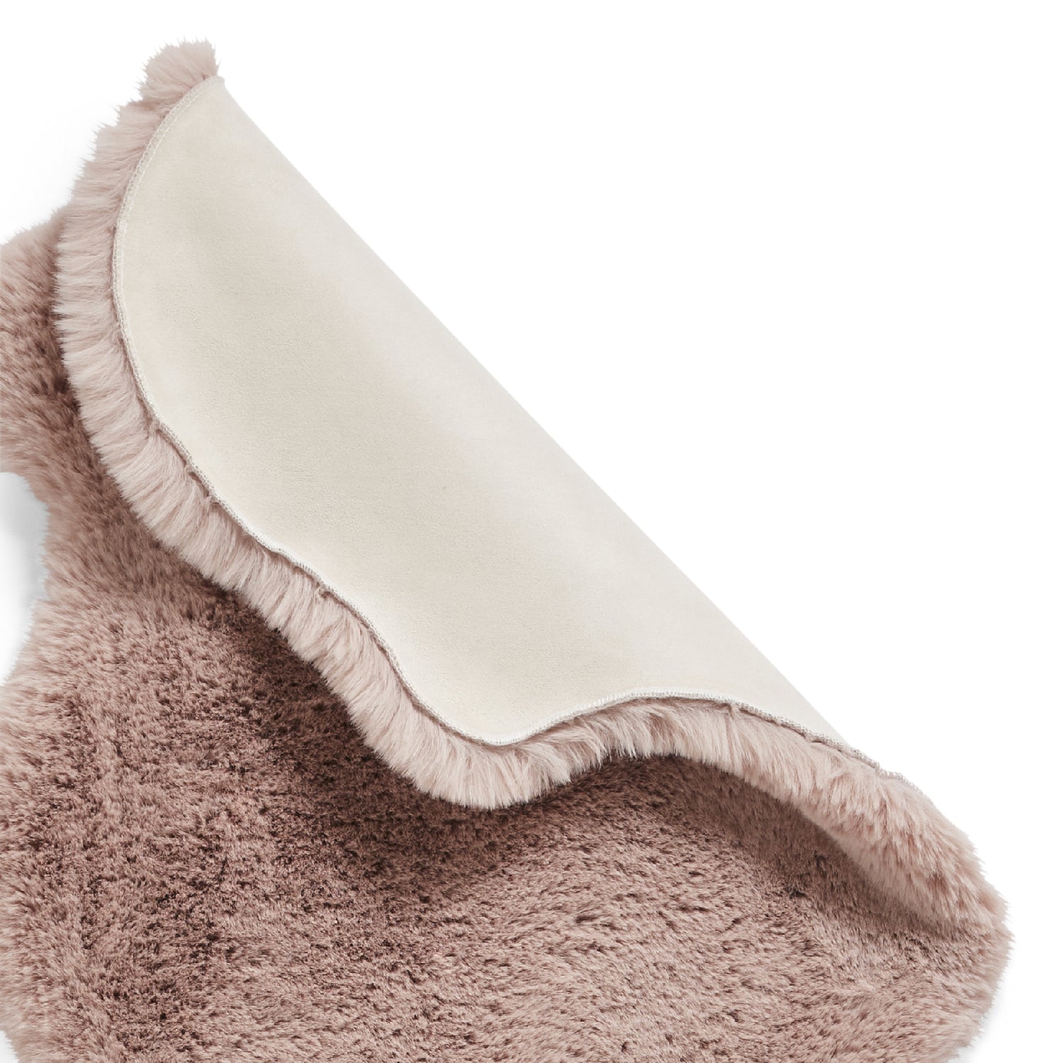Super Teddy Single Faux Sheepskin 60cm x 90cm Rug Rose