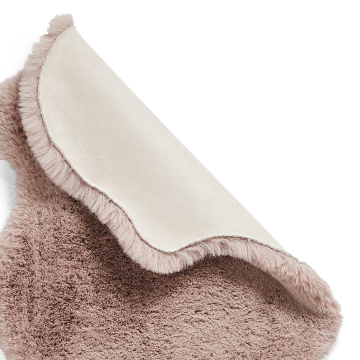Super Teddy Double Faux Sheepskin 60cm x 180cm Rug Rose