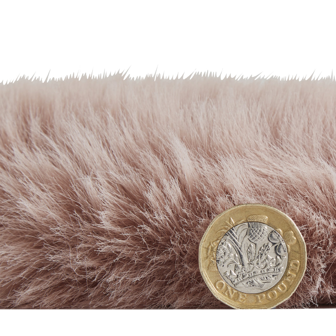 Super Teddy Double Faux Sheepskin 60cm x 180cm Rug Rose