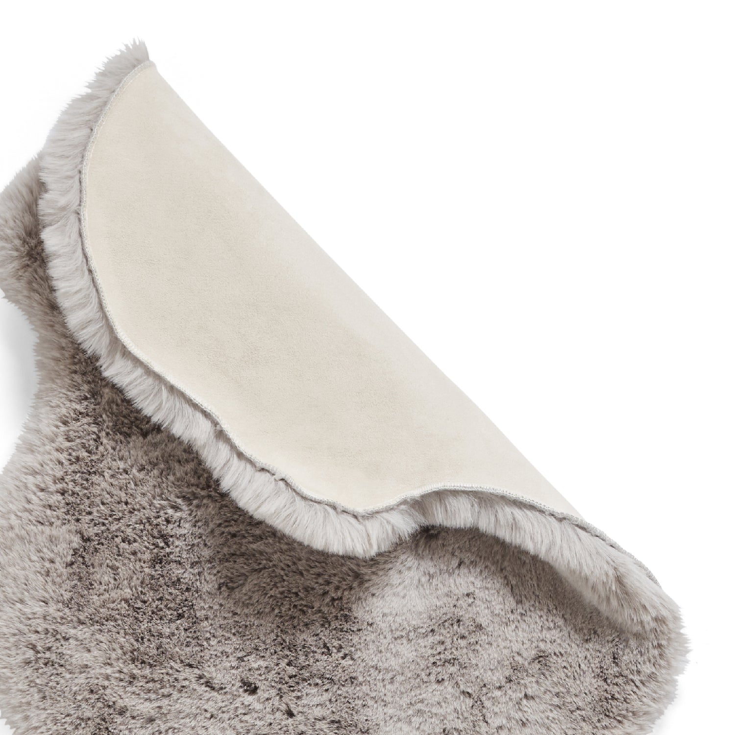 Super Teddy Single Faux Sheepskin 60cm x 90cm Rug Silver