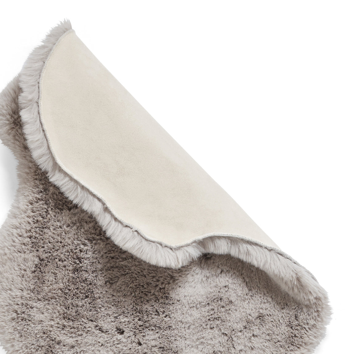 Super Teddy Single Faux Sheepskin 60cm x 90cm Rug Silver