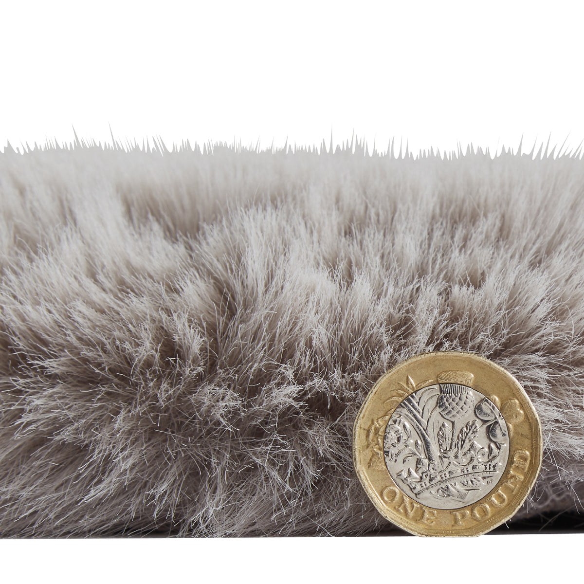 Super Teddy Double Faux Sheepskin 60cm x 180cm Rug Silver