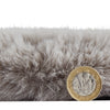 Super Teddy Single Faux Sheepskin 60cm x 90cm Rug Silver