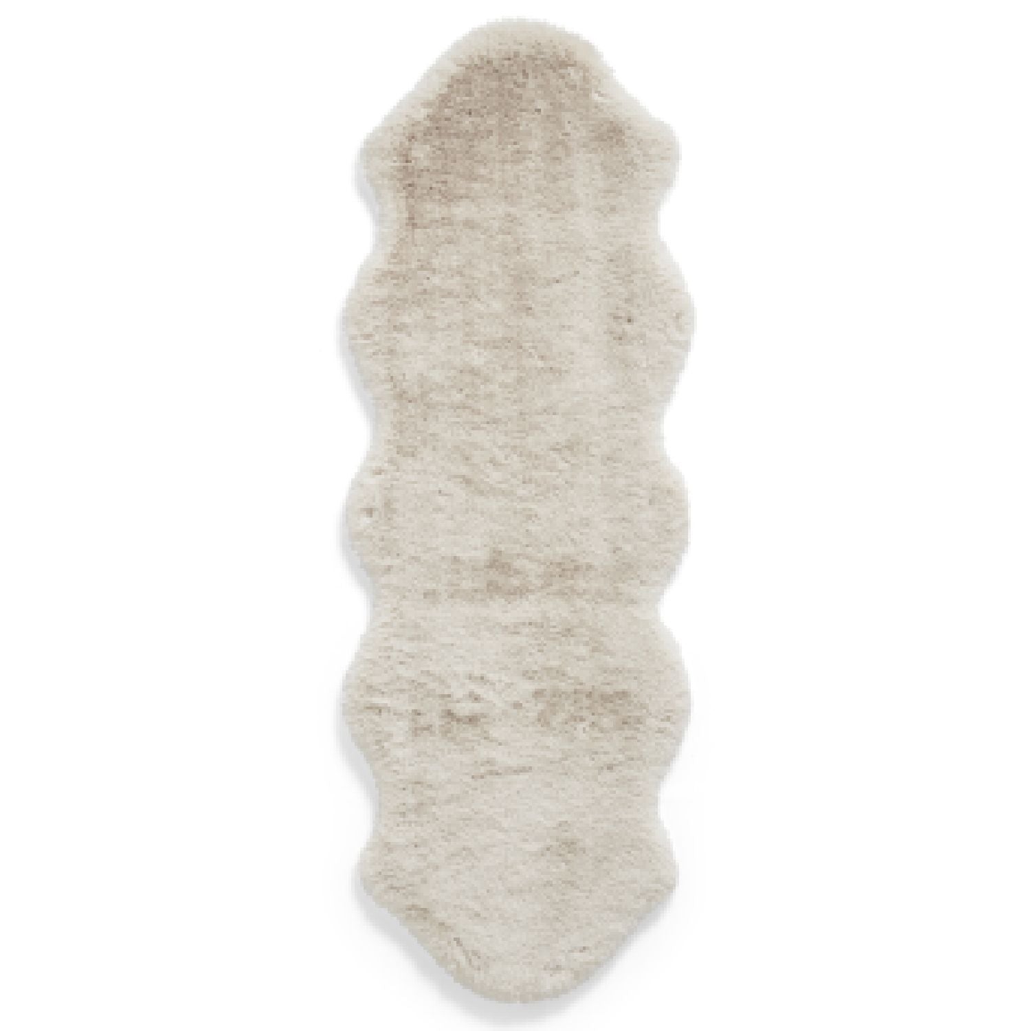 Super Teddy Double Sheepskin - 60cm x 180cm Shaggy Rug Beige