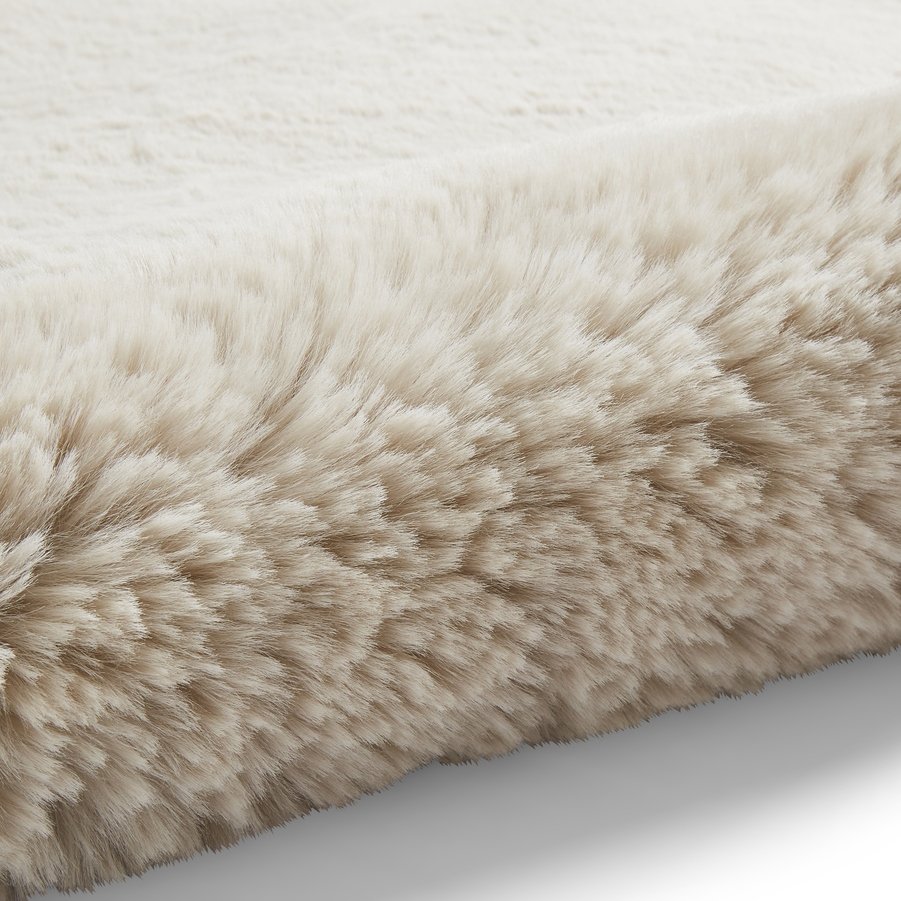 Super Teddy Plain Shaggy Rug Beige