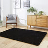 Super Teddy Plain Shaggy Rug Black