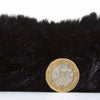 Super Teddy Plain Shaggy Rug Black