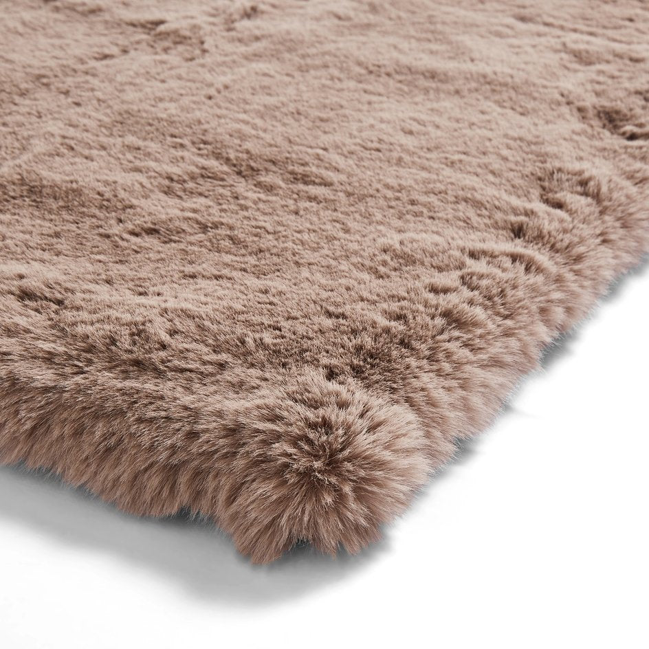 Super Teddy Plain Shaggy Rug Mink