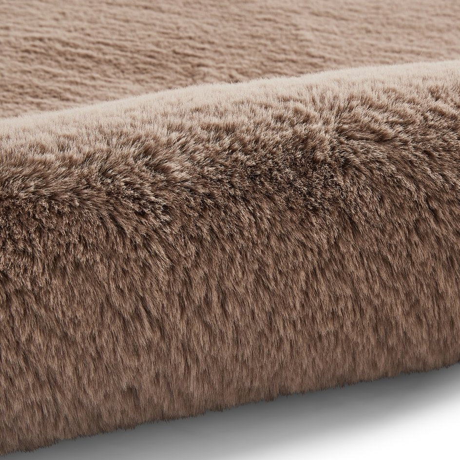 Super Teddy Plain Shaggy Rug Mink