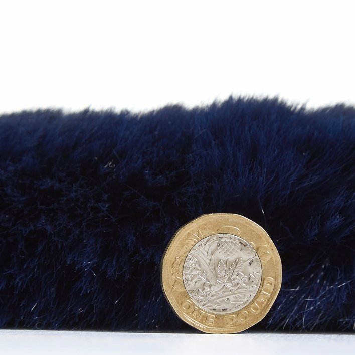 Super Teddy Plain Shaggy Rug Navy