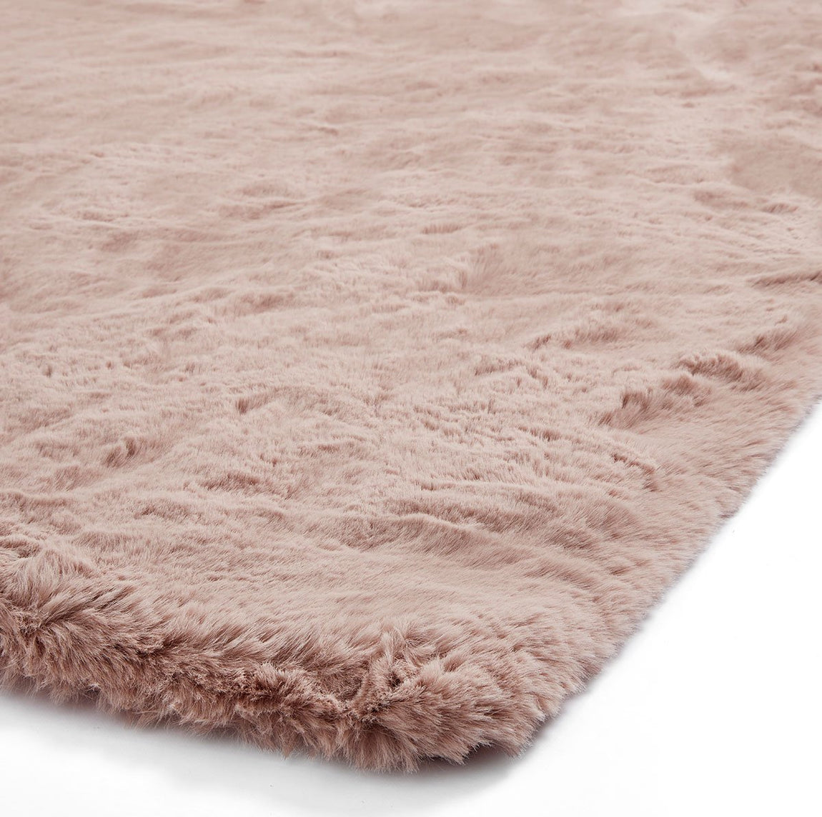 Super Teddy Plain Shaggy Rug Rose
