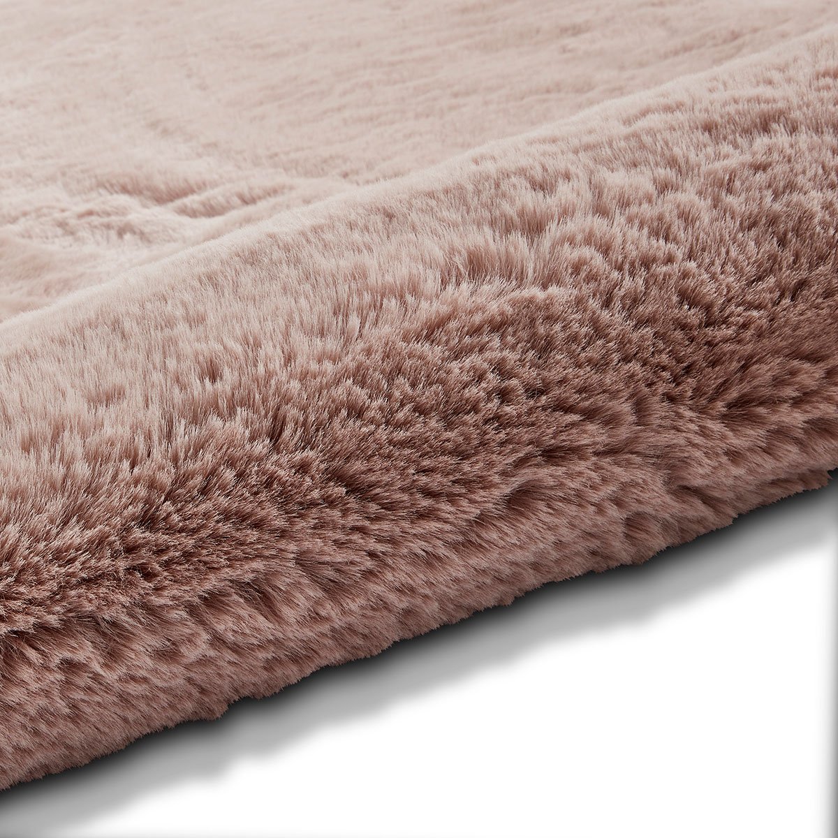 Super Teddy Plain Shaggy Rug Rose