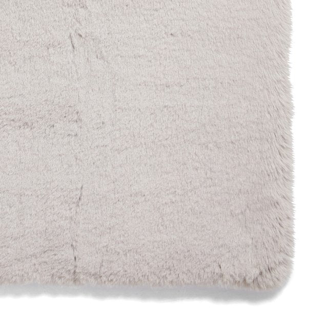 Super Teddy Plain Shaggy Rug Silver