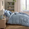 Laura Ashley Sweet Alyssum Brushed Cotton Duvet Cover Bedding Set Denim Blue