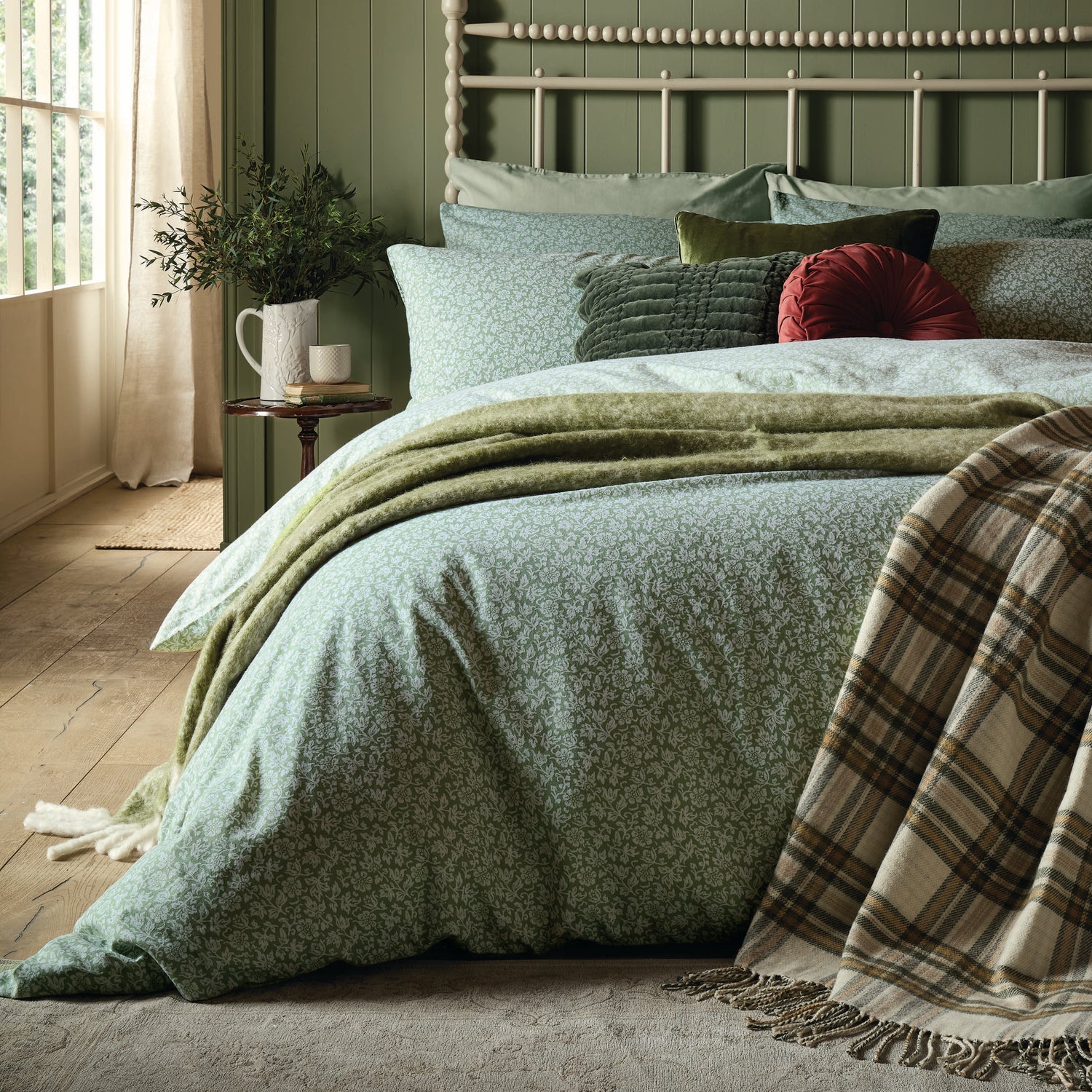 Laura Ashley Sweet Alyssum Duvet Cover Bedding Set Sage