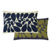 Orla Kiely Sycamore Stripe Boudoir Filled Cushion 40cm x 60cm Space Blue Olive