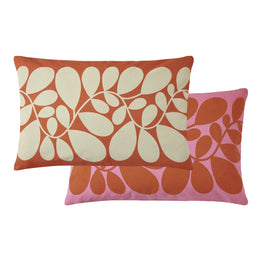 Orla Kiely Sycamore Stripe Boudoir Filled Cushion 40cm x 60cm Tomato pink