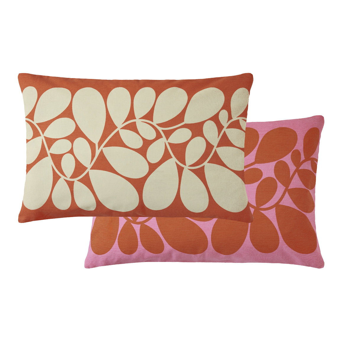 Orla Kiely Sycamore Stripe Boudoir Filled Cushion 40cm x 60cm Tomato pink