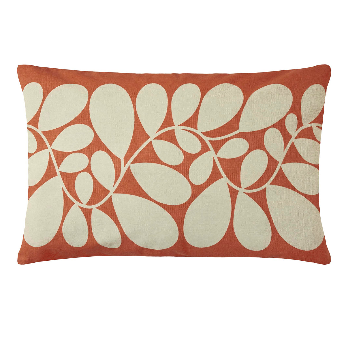 Orla Kiely Sycamore Stripe Boudoir Filled Cushion 40cm x 60cm Tomato pink