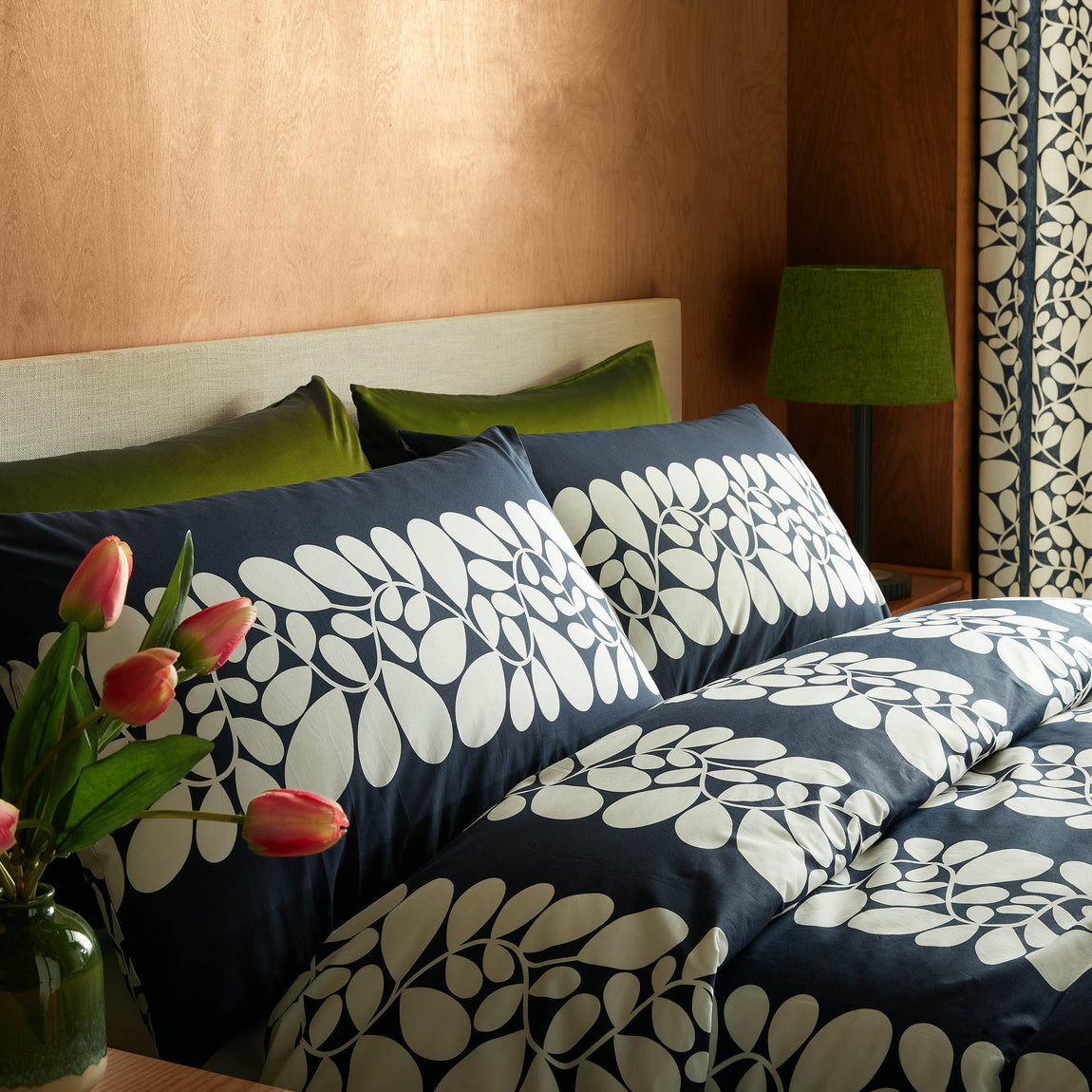 Orla Kiely Sycamore Stripe Bedding Set Space Blue