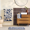 Orla Kiely Sycamore Stripe Bath Mat Dusk Blue