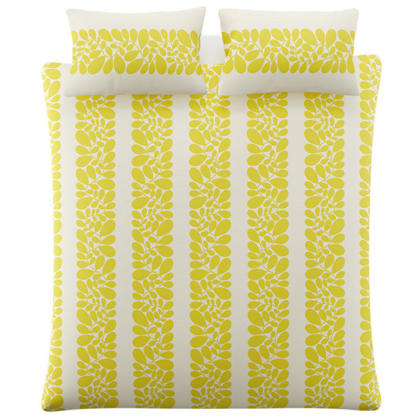 Orla Kiely Sycamore Stripe Duvet Cover Bedding Set Yellow