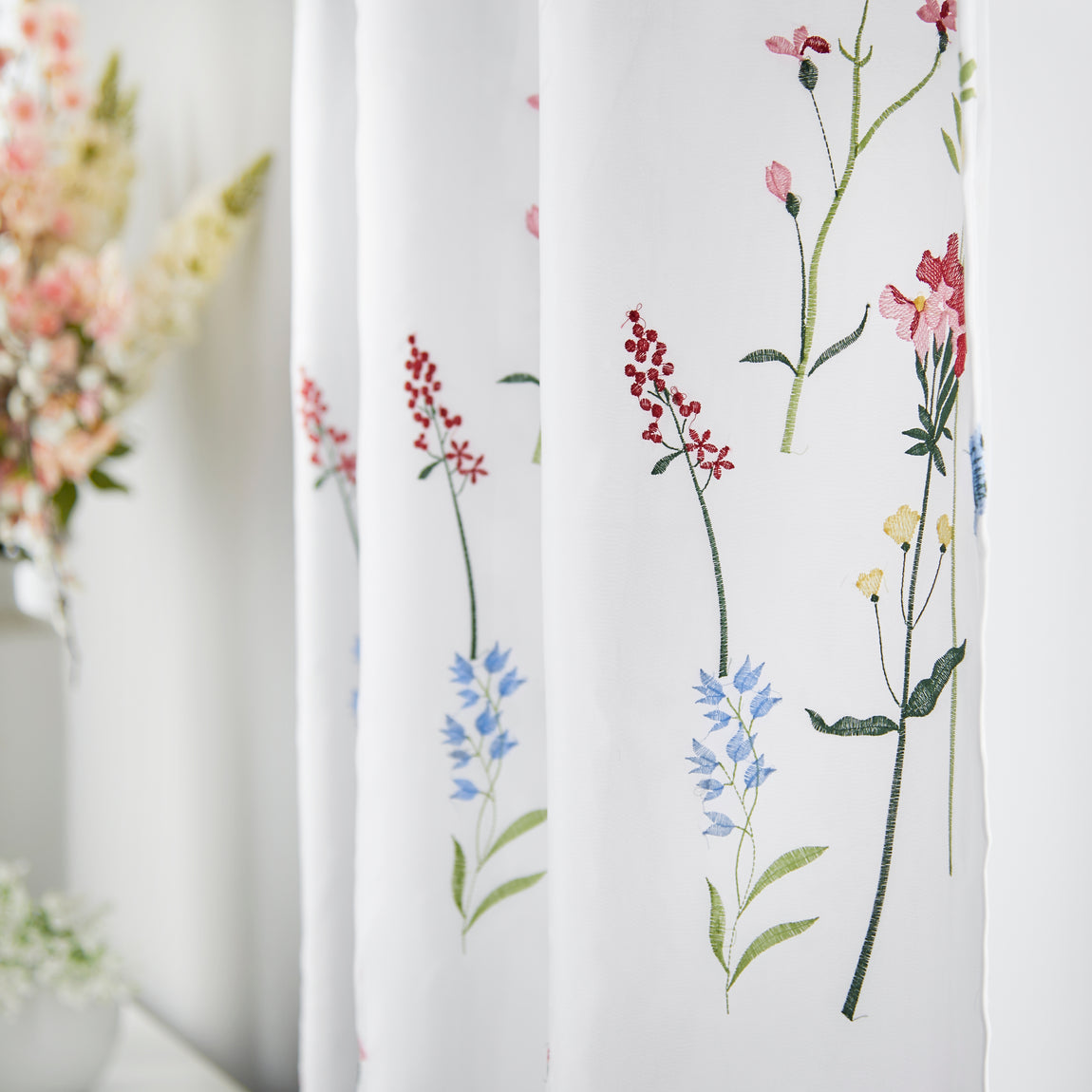 Springfield Lined Voile Ready Made Curtains White