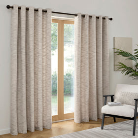 Curtina Talon Jacquard Ready Made Eyelet Curtains Grey