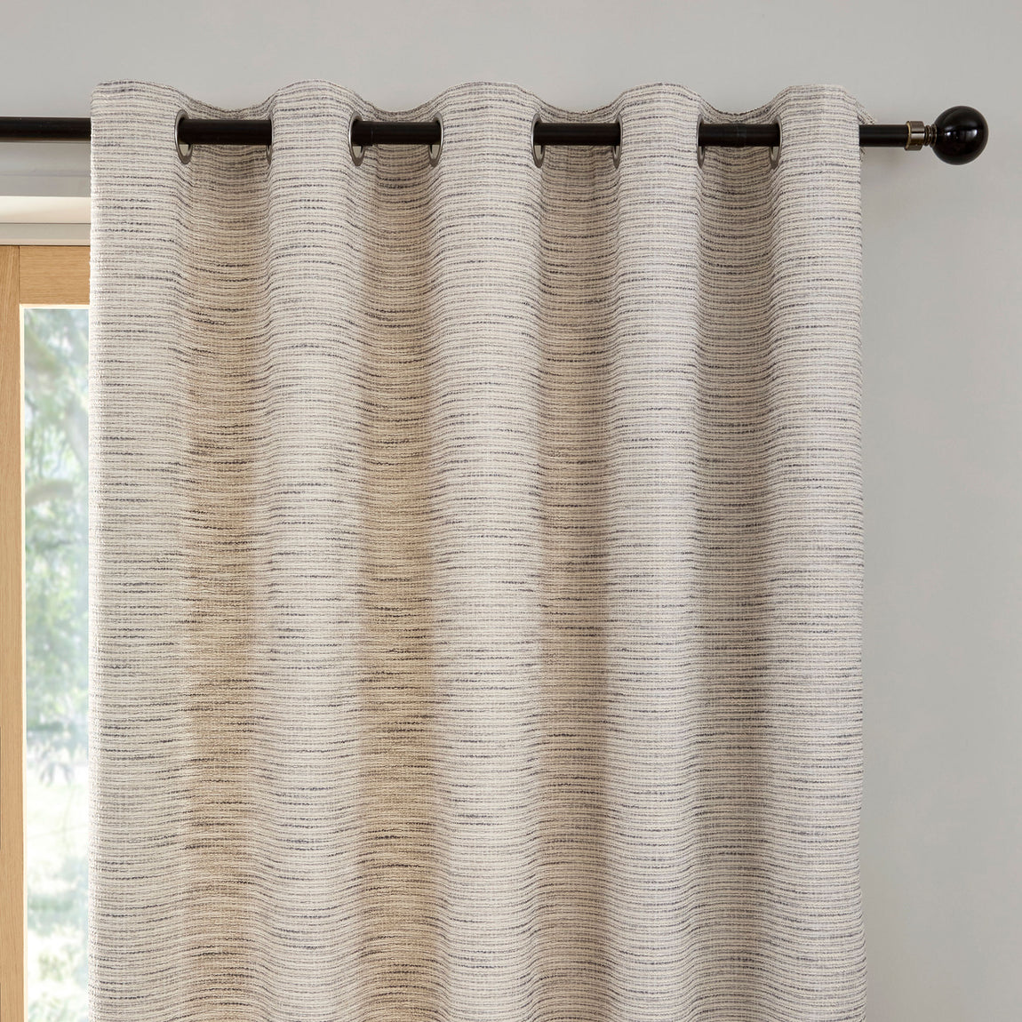 Curtina Talon Jacquard Ready Made Eyelet Curtains Grey
