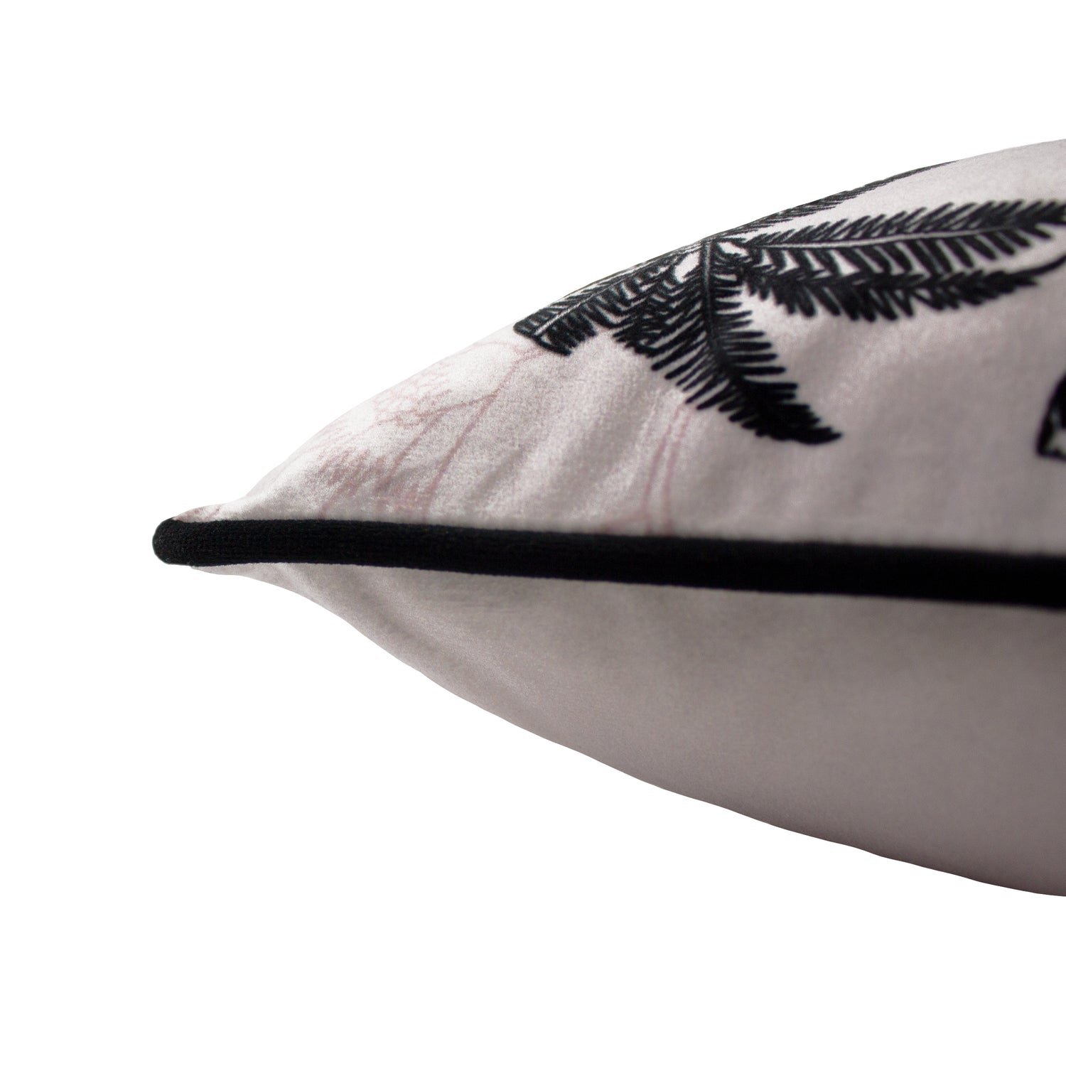 Tropical Cheetah Velvet Piped Filled Cushion 45cm x 45cm Blush