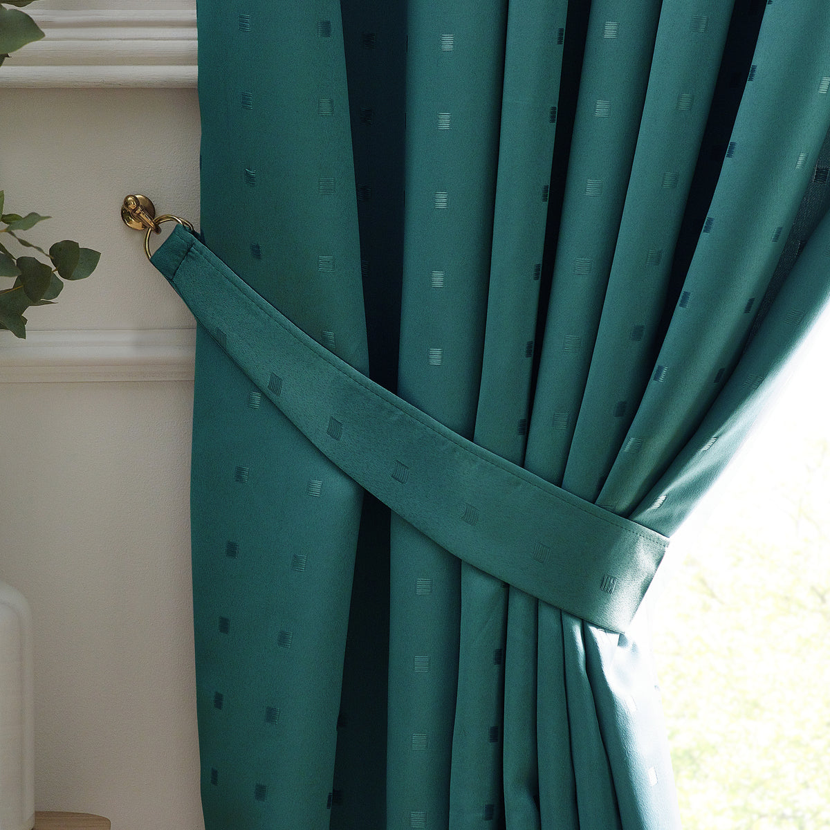 Madison Ready Made Pencil Pleat Curtains Teal